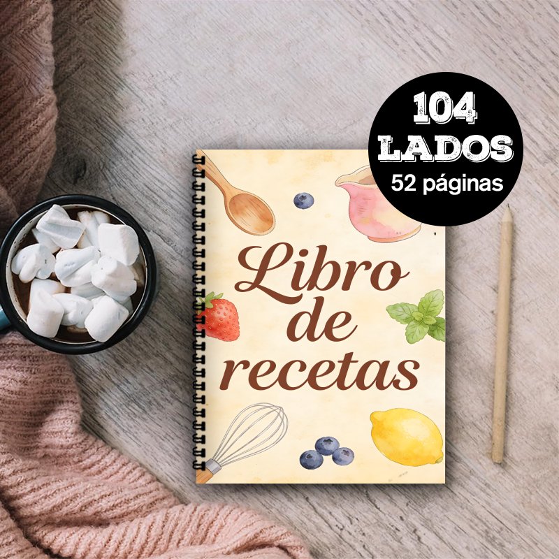 Meal Prep Healthy Recipes - A5 Kağıt İspanyolca Tarif Kitabı, Günlük