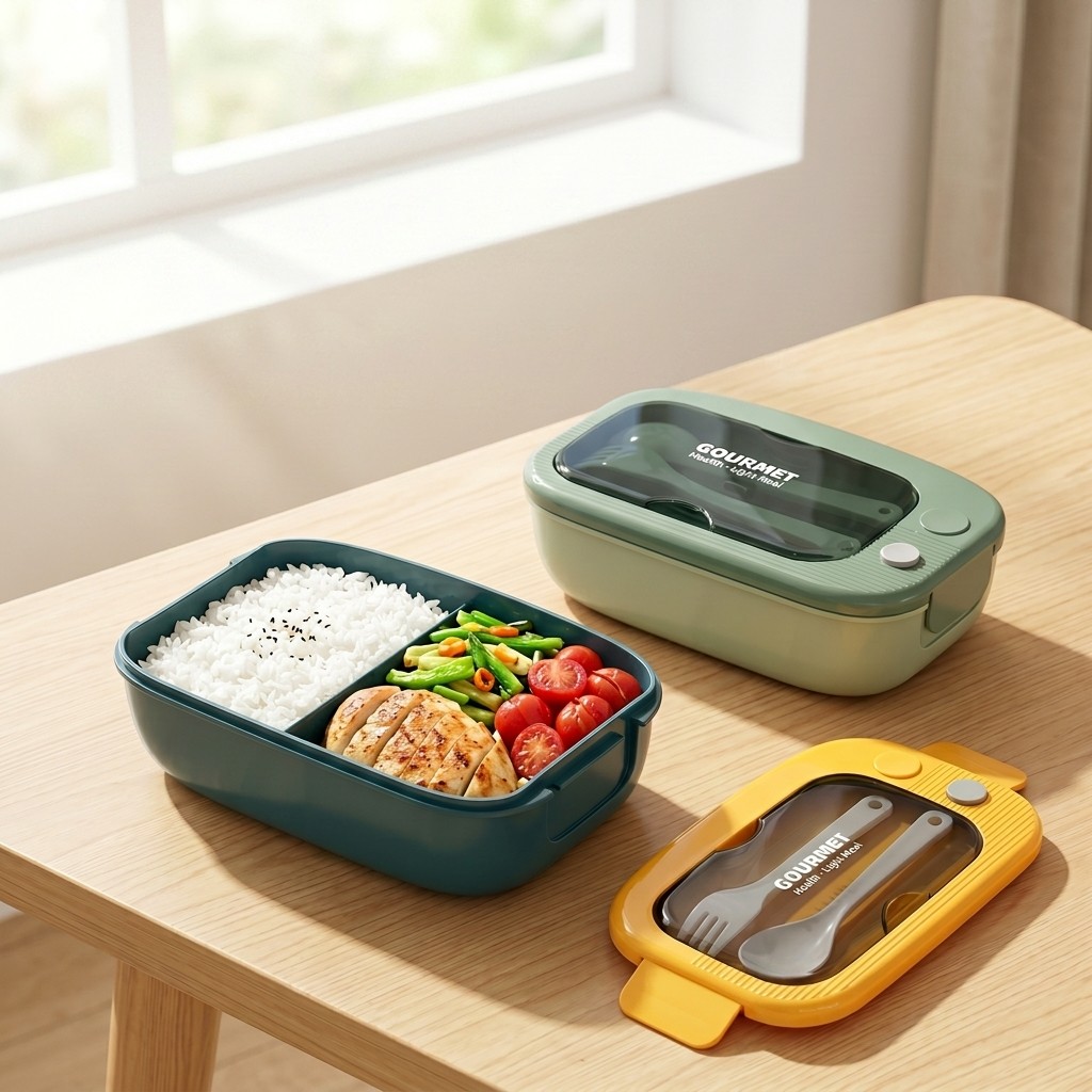 Meal Preparation - Mikrodalgada Kullanılabilir Plastik Bento Kutusu 2