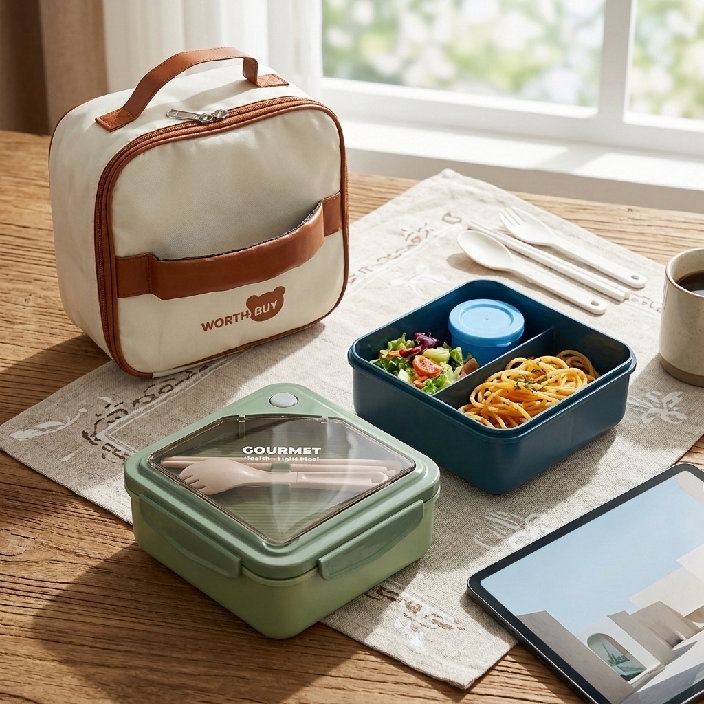 Meal Prep Kinder - Mikrodalgada Kullanılabilir Plastik Bento Öğle Yemeği