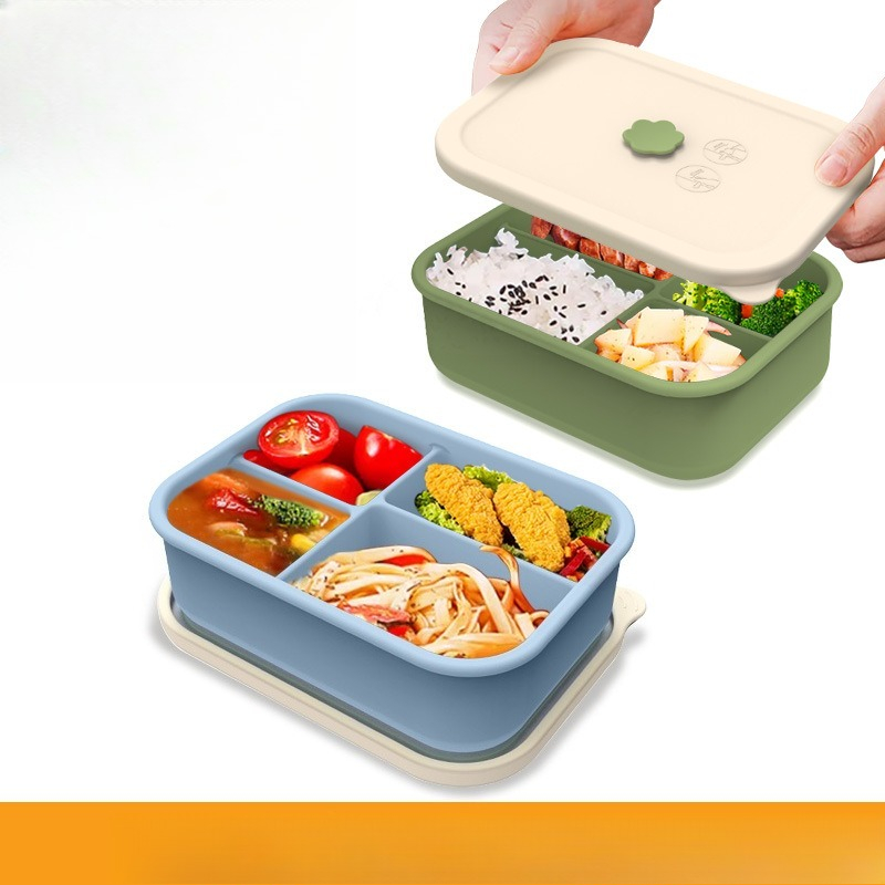 Meal Prep Weight Loss - Mikrodalgada Kullanılabilir Silikon Öğle Yemeği Kutusu