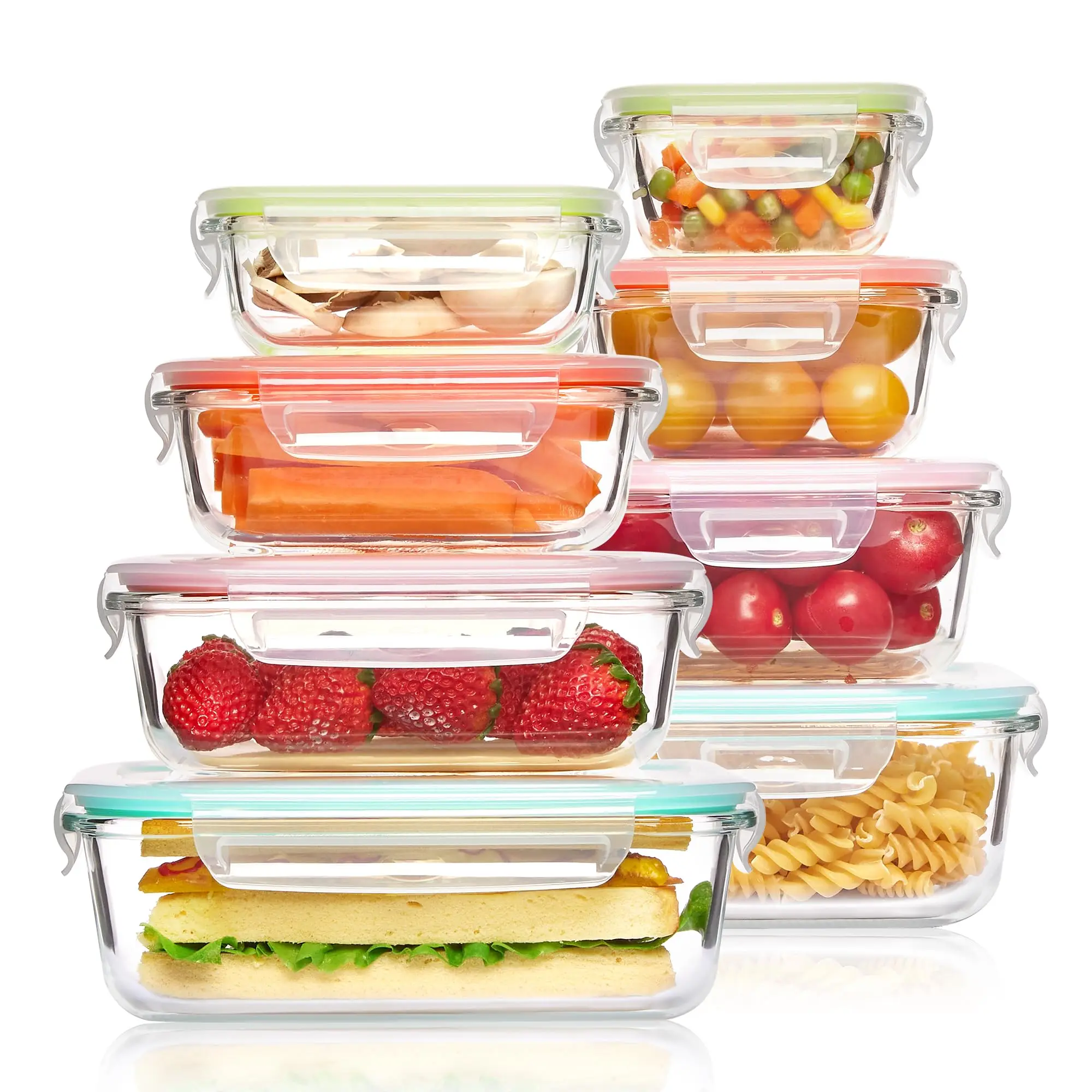 Meal Preparation - Cam Öğle Yemeği Kutusu Gıda Saklama