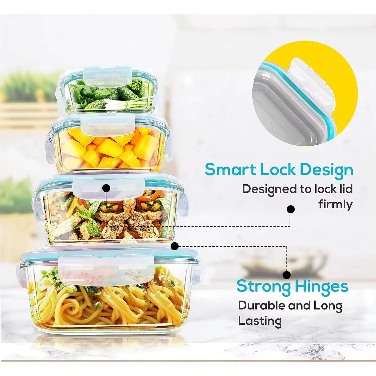 Cam Öğle Yemeği Kutusu Gıda Sa - Meal Preparation incelemesi ve fiyatı