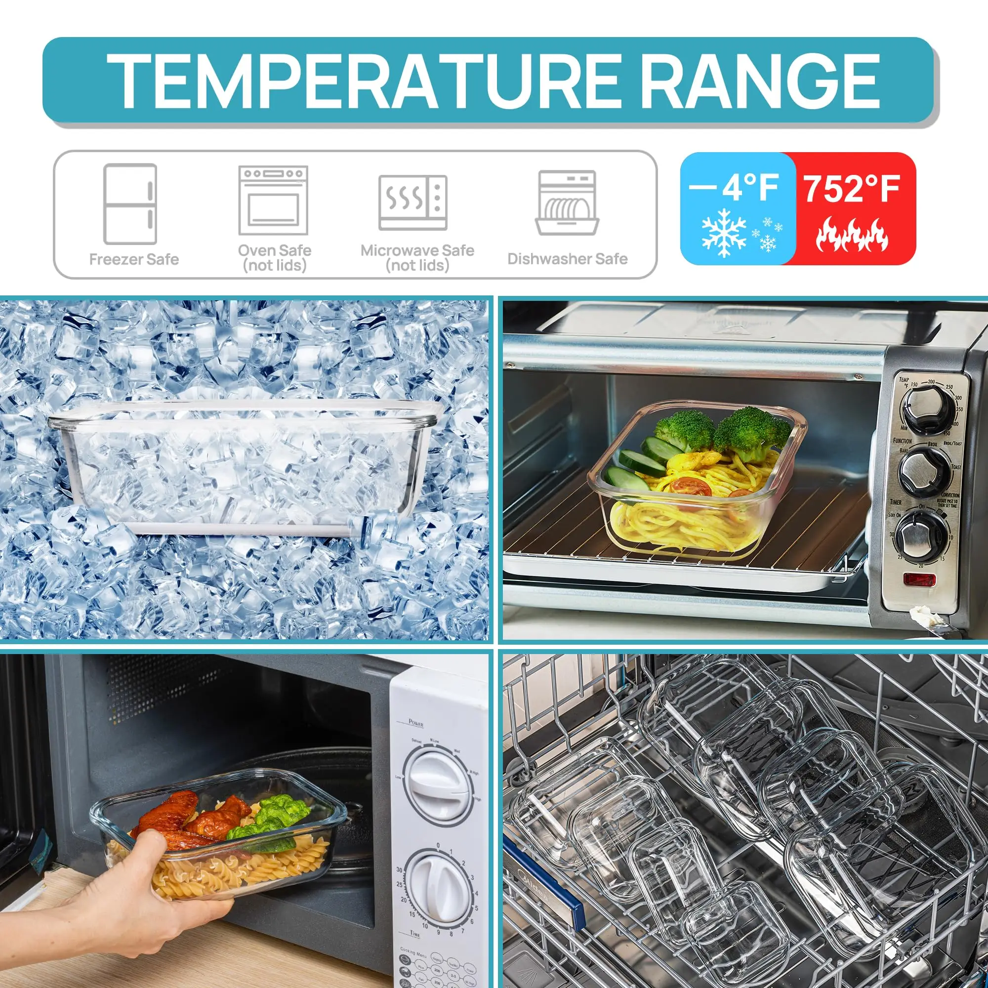 Cam Öğle Yemeği Kutusu Gıda Sa - Meal Preparation incelemesi ve fiyatı