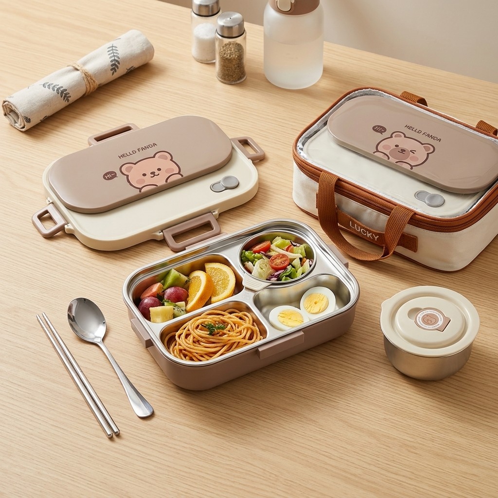 304 Paslanmaz Çelik Bento Kutu - Meal Prep Kinder incelemesi ve fiyatı